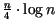 $\frac{n}{4}\cdot \log n$
