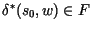 $\delta^{*}(s_{0},w) \in F$