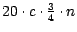 $20\cdot c\cdot \frac{3}{4}\cdot n$