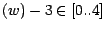 $(w)-3\in [0..4]$