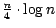$\frac{n}{4}\cdot \log n$