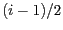 $(i-1)/2$