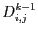 $D^{k-1}_{i,j}$