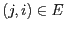 $(j,i)\in E$