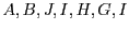 $A, B, J, I, H, G, I$
