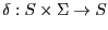 ${\delta} : S \times {\Sigma} \rightarrow S$