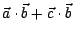 $\vec{a} \cdot \vec{b}+\vec{c} \cdot \vec{b}$