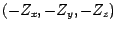$( -Z_{x},-Z_{y},-Z_{z})$