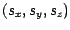 $(s_{x},s_{y},s_{z})$