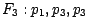 $F_{3}:p_{1},p_{3},p_{3}$