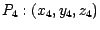 $P_{4}: (x_{4}, y_{4},z_4 )$