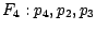 $F_{4}:p_{4},p_{2},p_{3}$