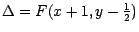 $\Delta = F(x + 1, y - \frac{1}{2})$