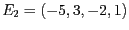 $E_2 = (-5, 3, -2, 1)$