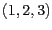 $(1,2,3)$