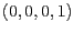 $(0,0,0,1)$