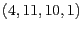 $(4,11,10,1)$