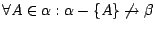 $\forall A \in \alpha : \alpha - \{A\} \not\rightarrow \beta$