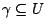$\gamma \subseteq U$