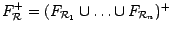 $F^{+}_{\cal R} = (F_{{\cal R}_{1}} \cup \dots \cup F_{{\cal R}_{n}})^{+}$