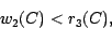 \begin{displaymath}w_2(C) \/< r_3(C),\end{displaymath}