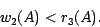 \begin{displaymath}w_2(A) \/< r_3(A).\end{displaymath}