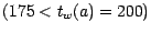 $(175 < t_w(a) = 200)$