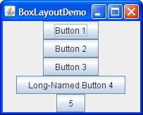 A snapshot of BoxLayoutDemo