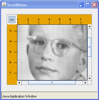A snapshot of the original, inaccessible ScrollDemo.