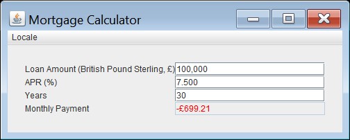 Mortgage Calculator, en-UK locale