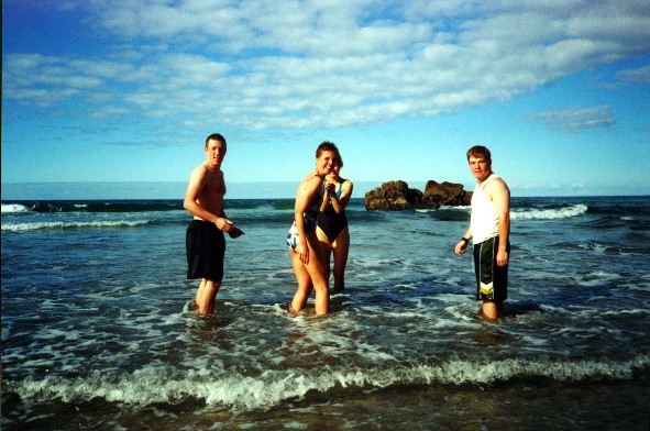 Colby, Susanne, Annica & Joe at Hot Water Beach