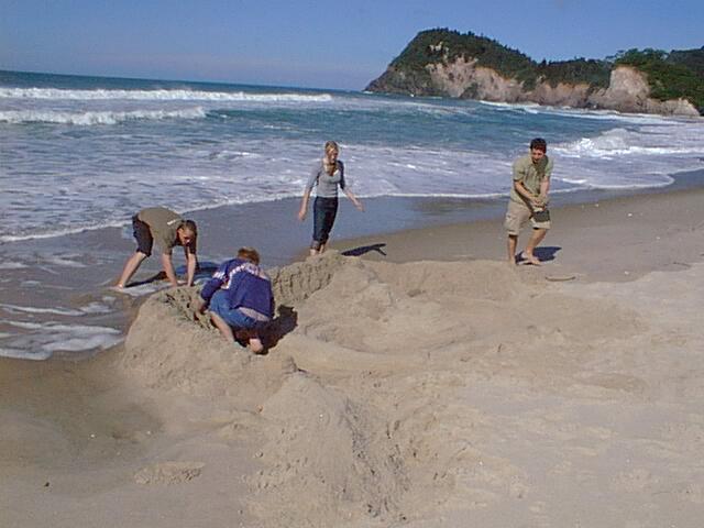 Building a sandcastle
