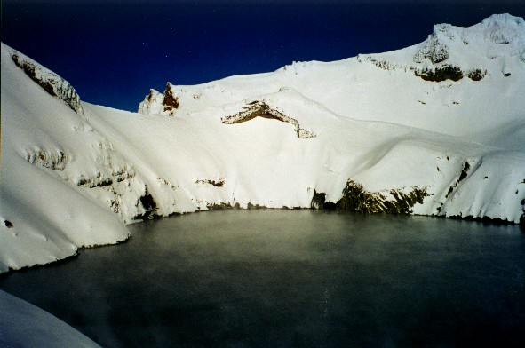 The crater lake on Mt. Ruapehu