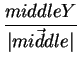 $\displaystyle {\frac{{middleY}}{{\vert\vec{middle}\vert}}}$